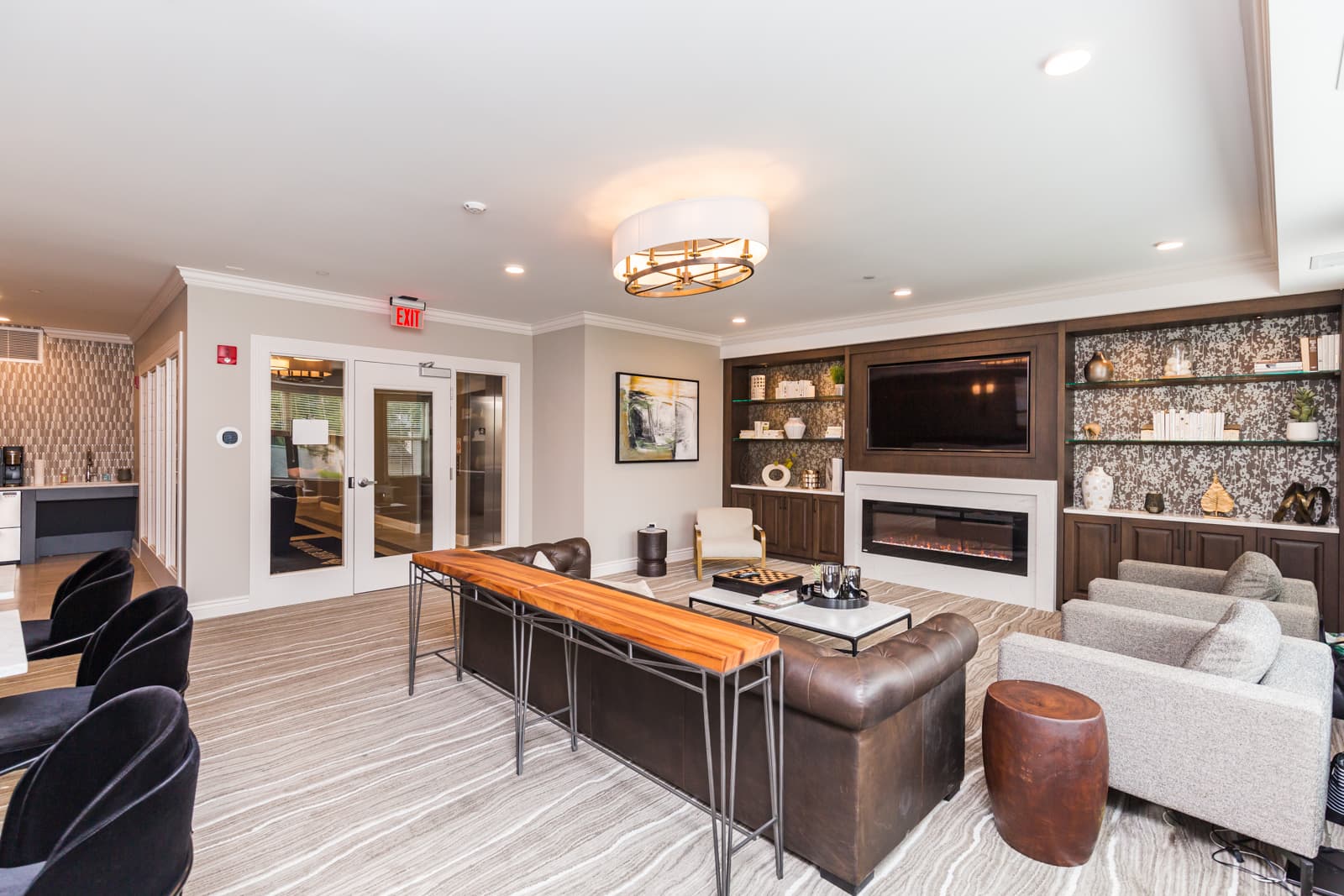 clubhouse lounge area
